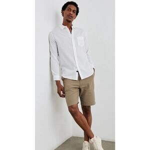 Mens Rails Wyatt Sz XL LS White 100% Ctn Relaxed Fit Button Up Pocket Shirt